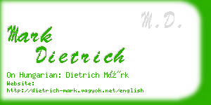 mark dietrich business card
